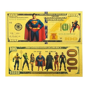 Billete <span class=keywords><strong>de</strong></span> Colección <span class=keywords><strong>de</strong></span> <span class=keywords><strong>Oro</strong></span> <span class=keywords><strong>de</strong></span> 24K con Diseño <span class=keywords><strong>de</strong></span> Anime Americano <span class=keywords><strong>de</strong></span> DC Comics: Batman, Mujer Maravilla y Flash - Product Image 4