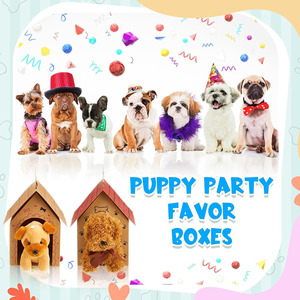 B791 Kraft Nâu Giấy Con Chó Ủng Hộ Bên Hộp Nhà Hình Điều Trị Món Quà Có Thể Gập Lại Lỗ Xử Lý Con Chó Con Nuôi Vật Nuôi Kid Pawky Hộp - Product Image 2