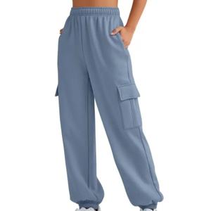 OEM <b>Men</b> Custom Logo Street Wear Hip Hop <b>Sport</b> Fall Solid Color Baggy Pants With Pockets <b>Trousers</b> Casual Wear Sweatpants - Product Image 2