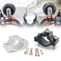 360 °   Support de fixation rotatif pour phare de moto, pince universelle CNC pour phare antibrouillard, support de barre pour éclairage LED pour scooter, VTT, UTV