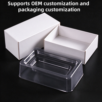 Plateau alvéolé en plastique transparent PET à 1 compartiment pour flacons de 3 ml et 10 ml, emballage plastique pour poudre lyophilisée