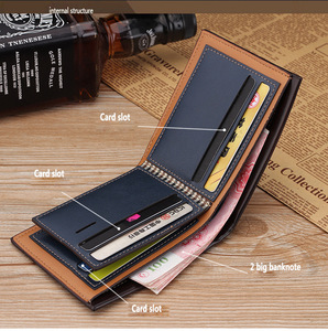 Tùy chỉnh da ví cho nam giới hợp thời trang PU Chất liệu Quà tặng khuyến mãi item - Product Image 2