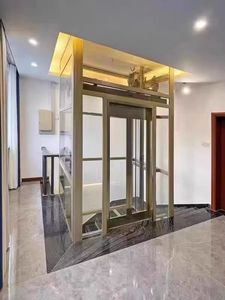 Thang Máy Nhà thang máy cho thang máy biệt thự 0.4 mét/giây với kính khung nhôm trục thủy lực nhà thang máy - Product Image 6
