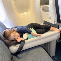 Cama de avión inflable para niños pequeños, colchón de cama de viaje para bebés con cinturón de seguridad para tren, autobús, Coche