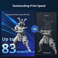 Imprimante 3D Photon Mono M7 MAX LCD à résine, filament 1,75 mm, éclairage COB 7K de 136 pouces, chauffage dynamique turbo, aluminium, USB