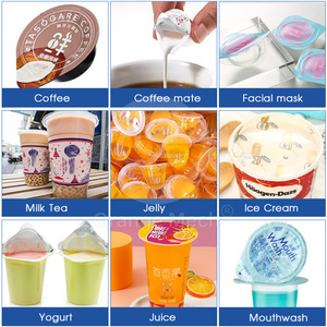 ORME Strawberry Jam Juice Filler <strong>Small</strong> Automatic Ice Cream <strong>Cone</strong> Yogurt Cup Rotary Fill Pack Machine - Product Image 6