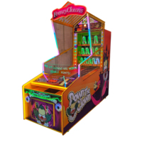 Machine de jeu de rédemption de tickets à monnayeur, équipement d'amusement intérieur Crazy Clown, jeu d'arcade de lancer de balles et de loterie pour intérieur