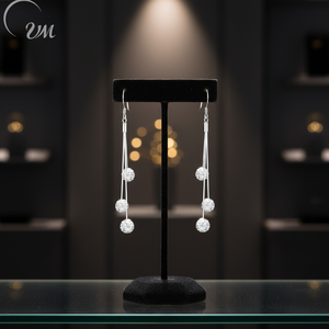 Pendientes de Plata de Ley 925 UM JEWELRY para Mujer, con Circonita, Estilo Coreano Moderno, Certificados por Terceros, Venta al Por Mayor - Product Image 5