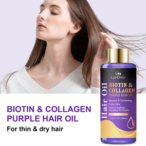 Label privé soins capillaires protection de la couleur sans sulfate sans parabènes violet biotine shampooing et après-<span class=keywords><strong>shampoing</strong></span> pour blondes cheveux gris - Product Image 3