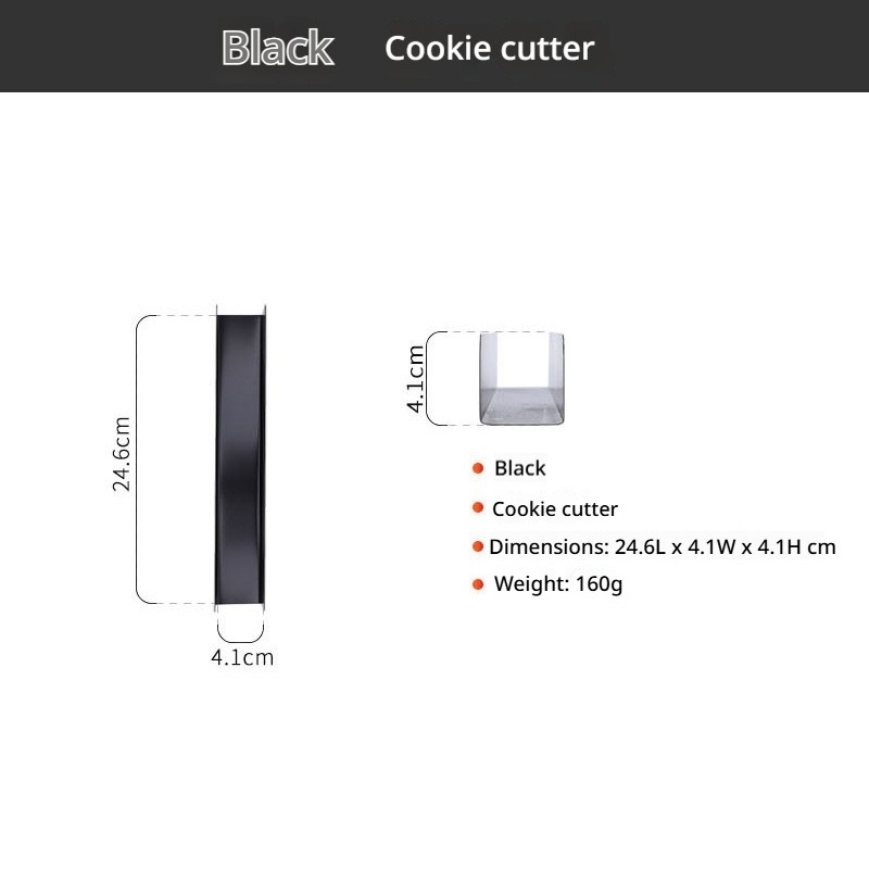 Grand moule à biscuits épais (noir) en forme de U