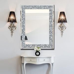 Wholesale Modern Gold 3 Colors Crushed Diamond Design 80x120cm MDF Furniture <b>Wall</b> <b>Mirror</b> <b>for</b> Living Room - Product Image 4