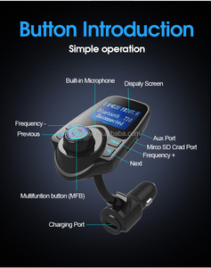 AGETUNR T10 Bluetooth Carde alta calidad al por mayor Kit de manos libres Redio Reproductor de Kit Transmisor FM Nueva llegada - Product Image 2