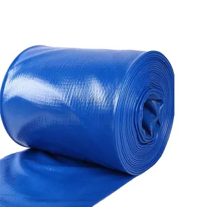 Landwirtschaft flacher Wasserpumpenrohr flexibel sonnenschirm blau PVC bewässerung 2-zoll-Wasserhose