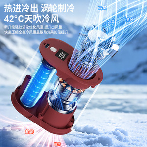 Portable Waist Mounted <b>Fan</b> Digital Display <b>USB</b> Rechargeable 6-8 Hours Battery Life Wearable <b>Mini</b> <b>Fan</b> For Outdoor Use - Product Image 2