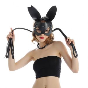 Niusida nouvelles femmes <span class=keywords><strong>lapin</strong></span> filles couvre-chef accessoires Halloween mascarade fête visage bouclier <span class=keywords><strong>Sexy</strong></span> cuir noir <span class=keywords><strong>lapin</strong></span> <span class=keywords><strong>masque</strong></span> décoratif - Product Image 3