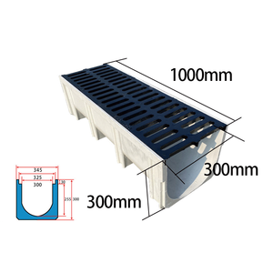 Canaux de drainage linéaires à installation facile et haute capacité de charge, canaux de drainage des eaux pluviales, canaux de drainage en résine pour sols, canaux de drainage routier - Product Image 3