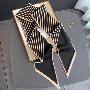 Écharpe d'été pour femmes à la mode et élégante pour <span class=keywords><strong>Amazon</strong></span> Best-seller Bandeau <span class=keywords><strong>en</strong></span> polyester avec nœuds élégants et lettres imprimées - Product Image 2