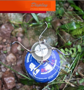 S03เตาสแตนเลสขนาดเล็กสำหรับตั้งแคมป์บิวเทนเตาแก๊สกลางแจ้งแบบพกพา - Product Image 2