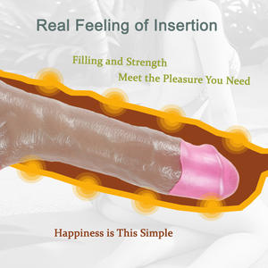 Schnelle Lieferung Silikon material Großer <span class=keywords><strong>Dildo</strong></span> mit echter Haut Starker Saugnapf und klarer Textur Penis für Damen und Mädchen - Product Image 3