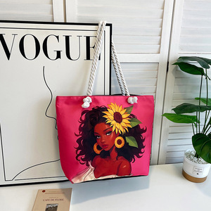 Cổ Điển Cổ Điển Của Phụ Nữ Mềm Mại Bền Công Suất Lớn Không Thấm Nước Canvas Tote Túi Màu Đen Cô Gái Thời Trang Phụ Nữ Phong Cách Môi Trường - Product Image 4