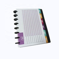 Anillas de encuadernación de tela negra de PVC de tapa dura para cuadernos de hojas sueltas, con orificios tipo hongo, para proyectos DIY, discos de encuadernación redondos, hebillas, aros, regalo