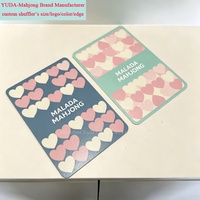 Mélangeurs de tuiles de mahjong ODM OEM, personnalisables avec logo et couleur, épaissis, à bords festonnés et coins arrondis