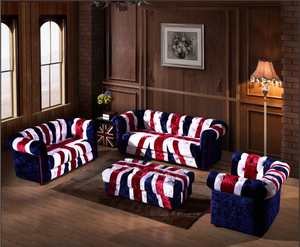 Hôtel de luxe 4 places vieux Chesterfield, canapé <span class=keywords><strong>en</strong></span> velours écrasé union jack chesterfield-sofa - Product Image 3