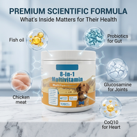 Complément Articulaire pour Chiens 8-en-1 : Glucosamine, Chondroïtine, Calcium, Vitamines – Soutien Immunitaire, Absorption Rapide, Sans Produits Chimiques (OEM)
