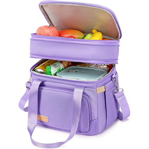 Free Sample Durable HDPE Cooler <b>Bag</b> Double Compartments Insulated <b>Lunch</b> <b>Bag</b> 24L Waterproof Leakproof <b>Shoulder</b> <b>Strap</b> for Men Work - Product Image 4