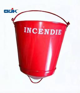 Seau d'extinction d'incendie portable Jinkai 10L en acier doux thermolaqué, durable, pour eau/sable - Product Image 3