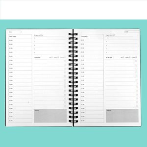 LABON Black Daily <strong>Planner</strong> Undated <strong>Hourly</strong> <strong>Planner</strong> 150 Pages Time Management Manual and <strong>Planner</strong> - Product Image 4