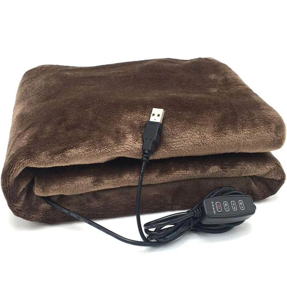 USB Electric Heating Blanket Shawl 3 Heating Settings and 3 Hours Auto Off portable heated blanket battery operated