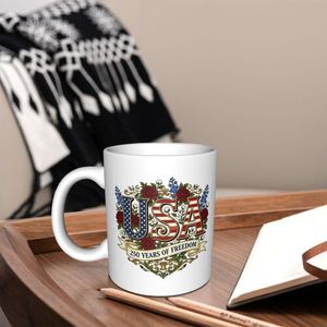 Mug en céramique noire écologique de style américain avec poignée à motif sublimé Liberté 1776-2026 pour usage domestique - Product Image 4