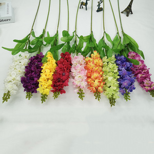 Petites fleurs artificielles violettes de style européen, bouquet de fleurs en soie, fausses fleurs pour la décoration de la maison, aménagement de scène de mariage - Product Image 2