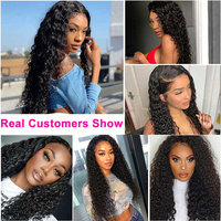 CLJhair Vendeurs Très Bon Cheveux Cheveux 100% Vierge Brésilienne Vague d'Eau 5x7 Perruque Lace pour Femme