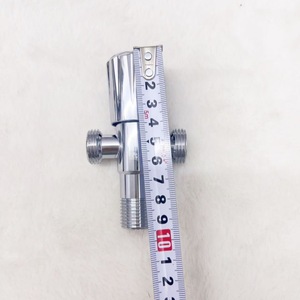Válvula angular de acero inoxidable Tenglida 1088 con acabado cromado, rosca macho, para agua caliente y fría, para inodoro y calentador de agua. - Product Image 2