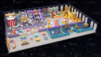 Aire de jeux interactive pour enfants, aire de jeux intérieure, équipement de jeux doux personnalisé en usine