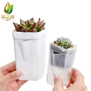 Pot de fleurs carré en <span class=keywords><strong>plastique</strong></span> translucide épaissi pour plantes succulentes, avec graduation intégrée - Product Image 1
