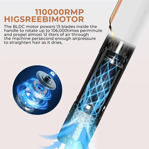 Hairstrait新型空气直式灰尘式热风造型器高速Bldc1500W直发器，带空气吹风机