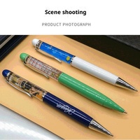 Stylo flottant 2D liquide avec logo personnalisé, fille dévêtue, femme sexy nue, charme en PVC, décollement des vêtements, stylo flottant fantaisie