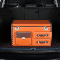 Organisateur de coffre de voiture universel, organisateur de voiture portable, organisateur d'accessoires de voiture, boîte de rangement pour bagages, sac de rangement en cuir imperméable pour SUV