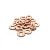 100 Buah Gasket Bantalan Tembaga Baru untuk Nosel Injektor Rel Umum Euro-III 7 15 2Mm
