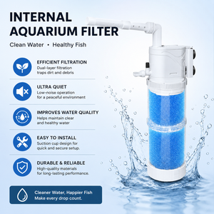 Bomba de Filtro Silenciosa de Plástico para Acuario, Filtro Sumergible para Pecera con Doble Esponja y Barra de Pulverización, Ecológico para Betta y Camarones - Product Image 6
