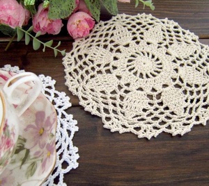100% coton et main crochet napperon boho <span class=keywords><strong>macramé</strong></span> napperons ensemble crochet à la main cuisine décor <span class=keywords><strong>rond</strong></span> coton tampons caboteur - Product Image 2