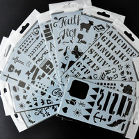 Pochoir en plastique 50 pièces de 15*15cm, Scrapbooking, fabrication de cartes, journal