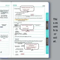 Yichen JRH037 2026 Neues Terminplaner-Notizbuch A4, verdicktes Effizienz-Handbuch, Selbstdisziplin, Kunstleder, genähte Bindung, Zeitplaner