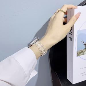 ساعة يد <span class=keywords><strong>Apple</strong></span> طراز 8 7 6 بأبعاد 38 مم و40 مم و42 مم و44 مم و41 مم و45 مم وملونة بألوان الحلوى وتتميز بتصميم رفيع ومكونة من ثلاث خرز ساعة يد مزودة بحزام للحمل + حافظة - Product Image 4