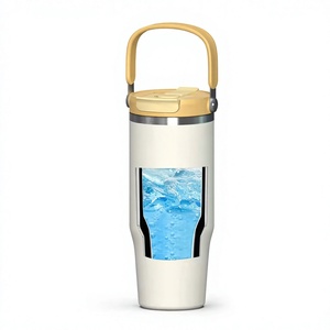 50oz Water Tumbler With Handle and Straw Lid Leak-proof Reusable BPA Free Stainless Steel Insulated Travel Tumbler - Product Image 2