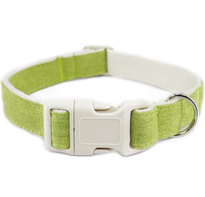 Baumwoll-Hanf Katzenhalsbänder Verstellbares Hundehalsband Schnellverschluss Niedliches Hochzeits-Welpenhalsband - Product Image 1
