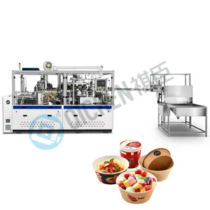 Business Machine 2023 Qichen Automatic GH1500 Paper Bowl Making Machine Making Ice Cream Bowl With High Quality